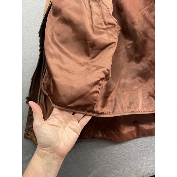 Vintage Adventure Bound Jacket Mens XL Leather Thinsulate Lined Wilsons 90s